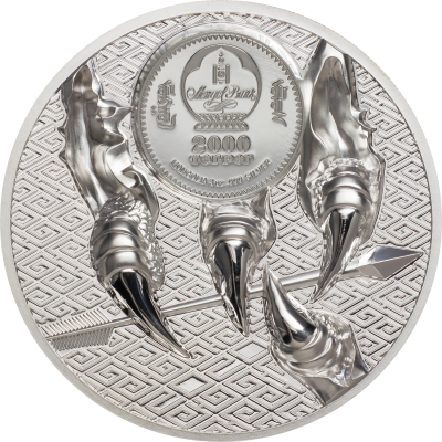 Mongolia - 2020 - 2000 Togrog - Majestic Eagle Silver 3oz