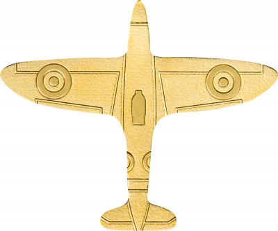 Palau - 2020 - 1 Dollar - Golden Airplane small gold