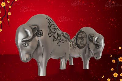 Mongolia - 2021 - 1000 Togrog - Mighty Silver Ox 3D