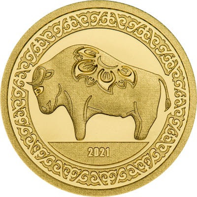 Mongolia - 2021 - 1000 Togrog - Year of the Ox small gold