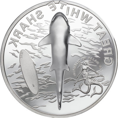 Palau - 2021 - 5 Dollars - Great White Shark