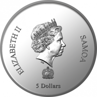 Samoa - 2020 - 5 Dollars - God Hygieia (Silver)