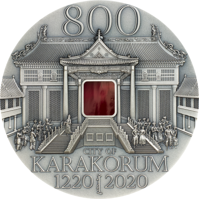 Mongolia - 2020 - 5000 Togrog - Karakorum 800th Anniversary with Tiffany glass