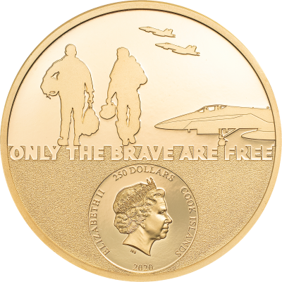 Cook Islands - 2020 - 250 Dollars - Fighter Pilot – Real Heroes 1oz GOLD