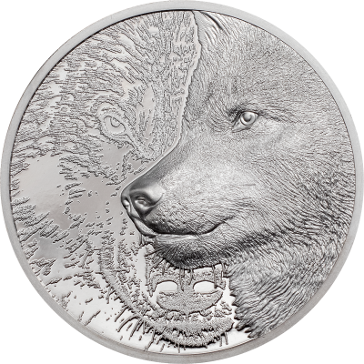 Mongolia - 2021 - 25000 Togrog - Mystic Wolf Platinum 1oz