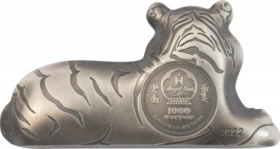 Mongolia - 2022 - 1000 Togrog - Charming Silver Tiger