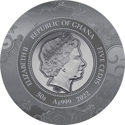 Republic of Ghana - 2022 - 5 Cedis - Year of the Tiger