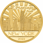 Cook Islands - 2022 - 5 Dollars - New York Gold