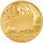 Cook Islands - 2022 - 5 Dollars - Gold 0.5 g - Titanic