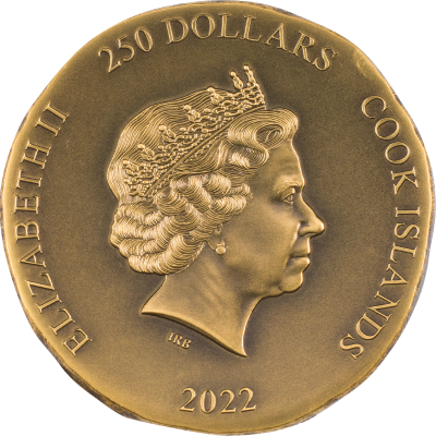Cook Islands - 2022 - 250 Dollars - Gold - Pegasos