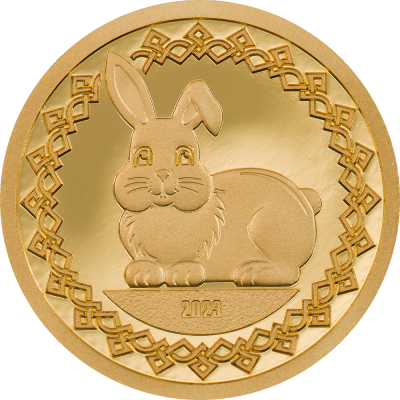 Mongolia - 2023 - 1000 Togrog - Gold - Year of the Rabbit