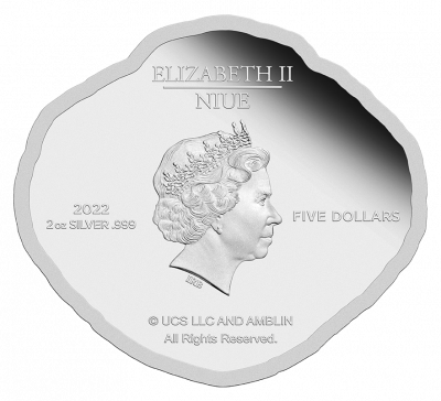 Niue - 2022 - 5 Dollars - E.T. 40th Anniversary Silver E.T. Shaped Coin