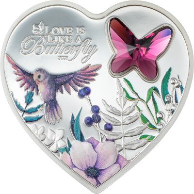 Cook Islands - 2023 - 5 Dollars - Brilliant Love Butterfly