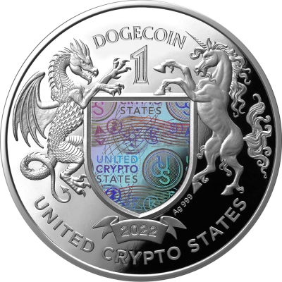United Crypto States - 2022 - 1 Dogecoin - Doge Coin