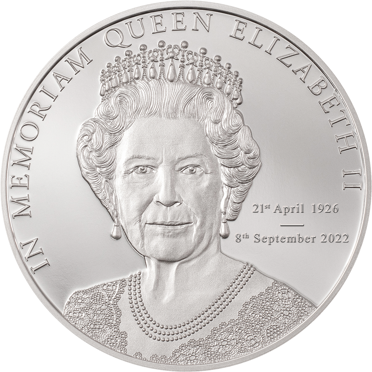 Cook Islands - 2022 - 5 Dollars - In Memoriam Queen Elizabeth II Silver