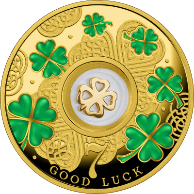 Cameroon - 2022 - 500 Francs - Lucky Seven Four Leaf Clover with insert