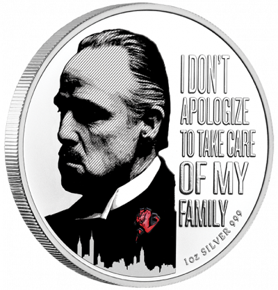 Niue - 2022 - 2 Dollars - The Godfather 50th Anniversary issue 3 red rose