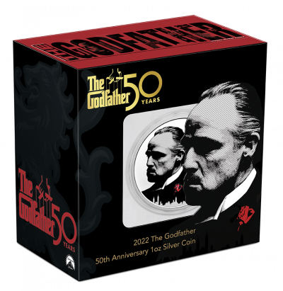 Niue - 2022 - 2 Dollars - The Godfather 50th Anniversary issue 3 red rose