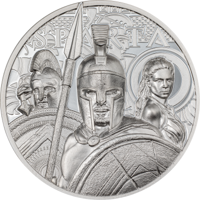 Cook Islands - 2023 - 5 Dollars - Sparta Warrior 1oz Silver