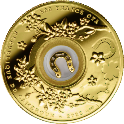 Cameroon - 2022 - 500 Francs - Golden Horseshoe Lucky Charm