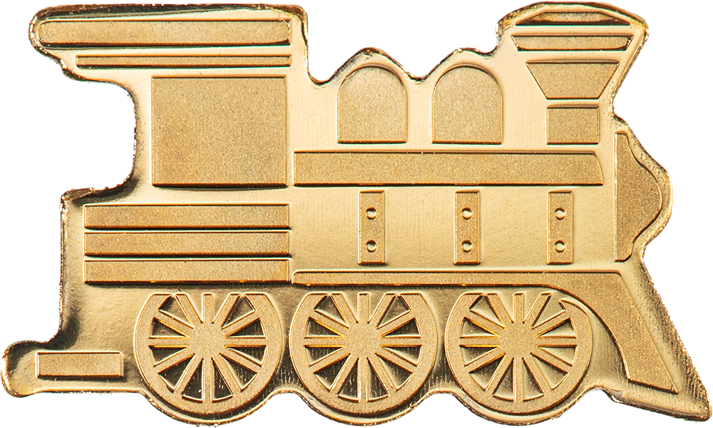 Cook Islands - 2023 - 1 Dollar - Train Steam Dream Golden Train small gold