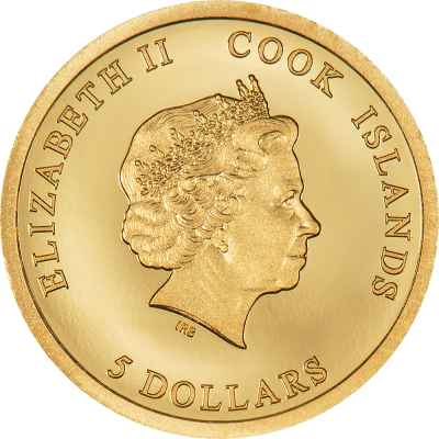 Cook Islands - 2023 - 5 Dollars - Sydney Big City Lights Gold
