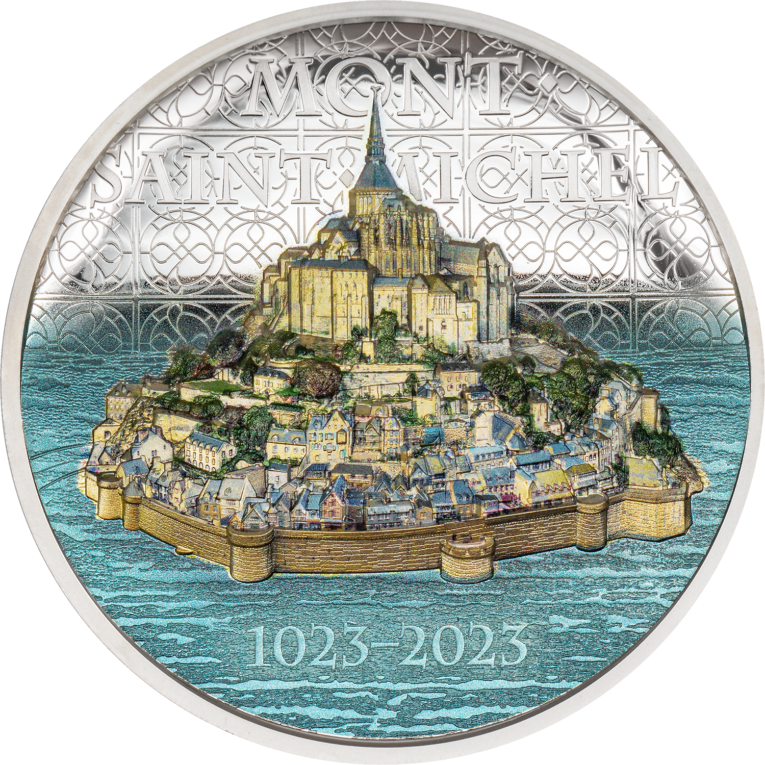 Cook Islands - 2023 - 10 Dollars - Mont Saint Michel 2oz silver