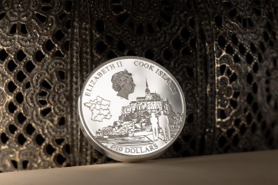 Cook Islands - 2023 - 10 Dollars - Mont Saint Michel 2oz silver