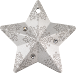 Cook Islands - 2023 - 5 Dollars - Holiday Ornament Snowflake Star Silver