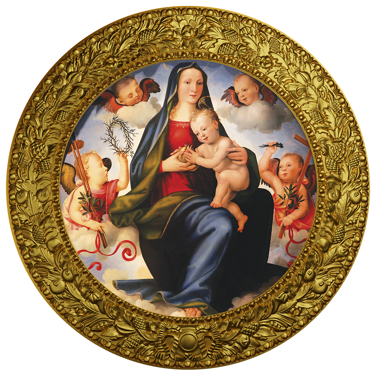 Cameroon - 2022 - 500 CFA Francs - Ave Maria Mariotto Albertinelli  – Madonna and Child Enthroned in the Clouds