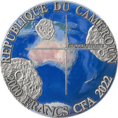 Cameroon - 2022 - 2000 Francs - Tenham Meteorite incl Pure Meteorite insert
