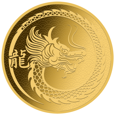Niue - 2024 - 50 Dollars - Year of the Dragon Lunar Years 8 gram GOLD