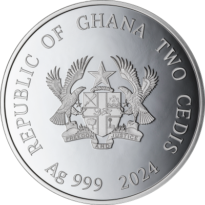 Ghana - 2024 - 2 Cedis - Year of the Dragon Lunar Year Series