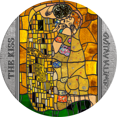 Republic of Ghana - 2023 - 10 Cedis - Stained Glass Art The Kiss