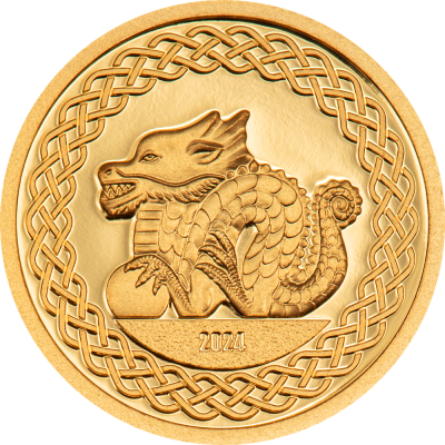 Mongolia - 2024 - 1000 Togrog - Year of the Dragon SMALL GOLD