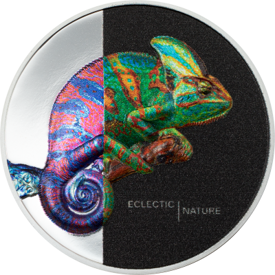 Cook Islands - 2023 - 5 Dollars - Eclectic Nature Chameleon