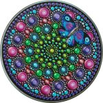 Palau - 2023 - 20 Dollars - Flower Mandala with Butterfly Dot Art