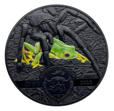 Palau - 2023 - 20 Dollars - Tarantula Dark Nature