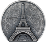 Cook Islands - 2024 - 10 Dollars - Eiffel Tower 2oz silver Historical Monuments