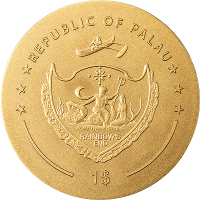 Palau - 2024 - 1 Dollar - Darts SMALL GOLD