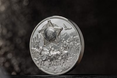 Cook Islands - 2024 - 20 Dollars - Wild West 3oz silver gilded