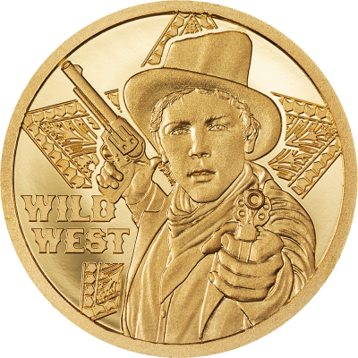 Cook Islands - 2024 - 5 Dollars - Wild West Legends Small Gold