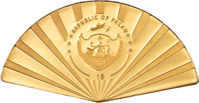 Palau - 2024 - 1 Dollar - Asian Fan SMALL GOLD