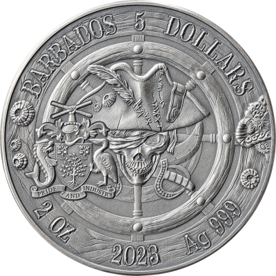 Barbados - 2023- 5 Dollars - Queen Anne Revenge Captains of Fortune