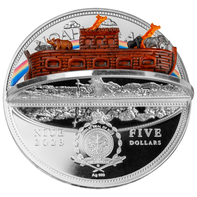 Niue - 2023 - 5 Dollars - Noah's Ark 3D Ship Coin