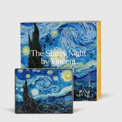 Chad - 2023 - 5000 Francs - The Starry Night By Vincent Van Gogh 1 Oz Silver Coin with 14oz copper