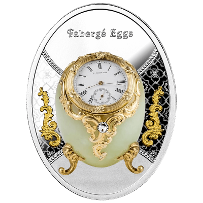 Niue - 2023 - 1 Dollars - Egg with Watch Faberge Egg