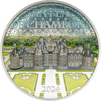 Cook Islands - 2024 - 25 Dollars - Château de Chambord 5oz silver