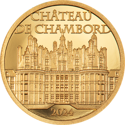Cook Islands - 2024 - 5 Dollars - Château de Chambord small gold
