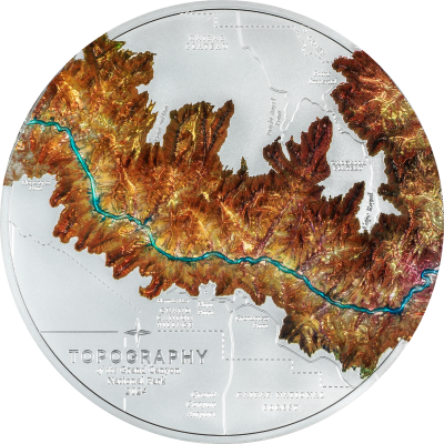 Cook Islands - 2024 - 100 Dollars - Grand Canyon Topography KILO EDITION